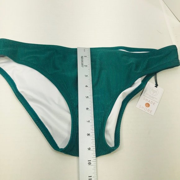 Shade And Shore Women's Size Large 12-14 Ribbed Hipster Bikini Swim Bottom New - Picture 7 of 8